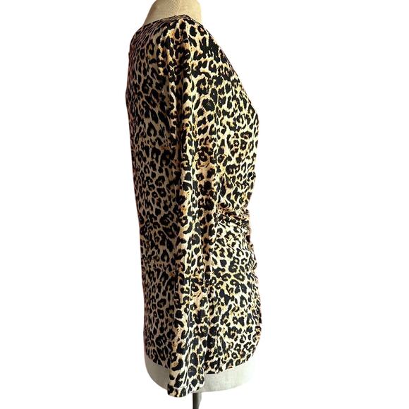 Womens Top Size Medium Cheetah Animal Print Office Siren Professional Retro Fun - Picture 3 of 7